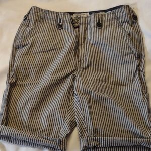 Triple Five Soul Blue & White W/Olive Striped Men's Shorts - Size 32
